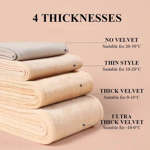 Kave Nude Leggings Winter Warm Double-layer Pile and Thicken