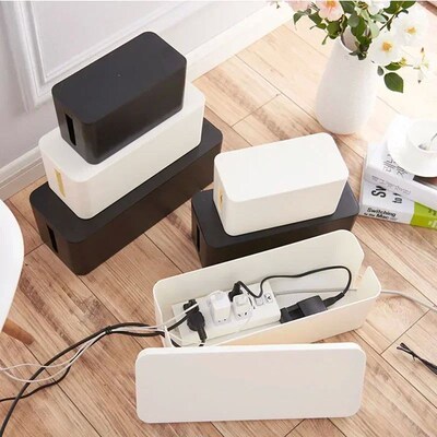Cable Storage Box Power Board Wire Management Socket Strip W