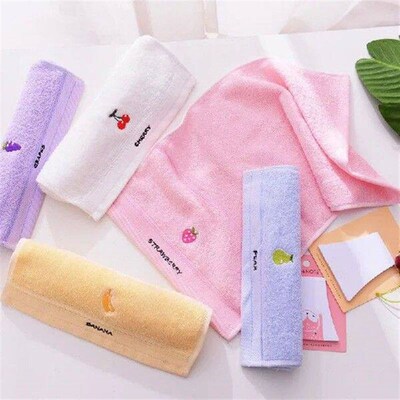 Soft Cotton Baby Bath Towel Cartoon Fruit Face Towel