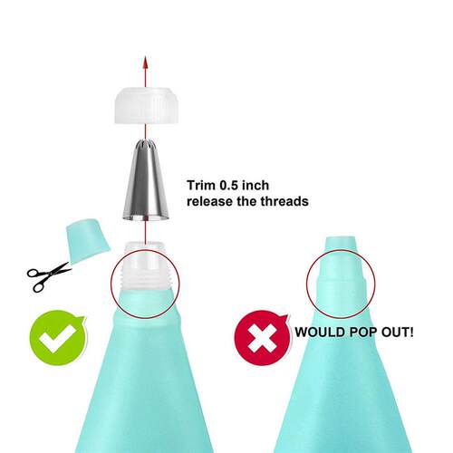 8/26Pcs/Set Silicone Pastry Bag Tips Kitchen Cake Icing Pipi