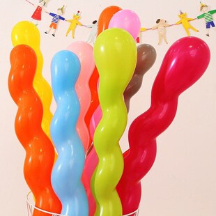 Helium Spiral Latex Balloons: Long Twist Screw Balloons