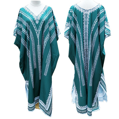 Black Beach Cover up Plus size Robe Kaftans Sarong Bathing S