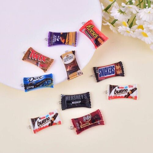 10pcs/18pcs/pack Chocolate Candy Resin Charms for Earring Ke