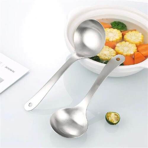 2pcs Kitchen Tableware 304 Stainless Steel Soup Ladle