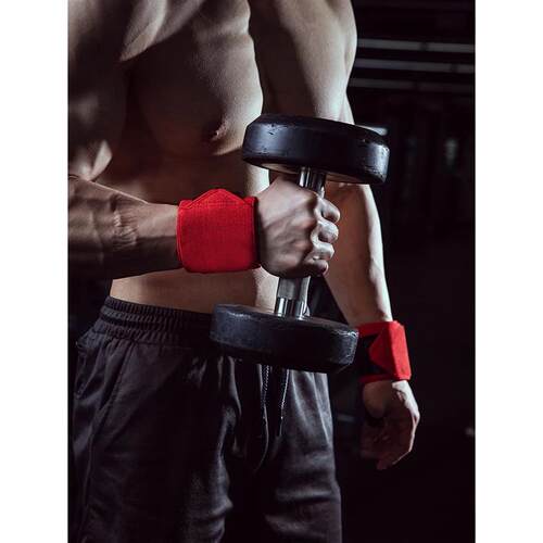 2pc Men and Women Weight Lifting Wrist Wraps - with Thumb Lo