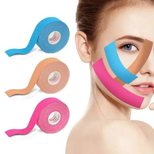 2.5CM x 5M Kinesiology Tape For Face V Line Neck Eyes Liftin