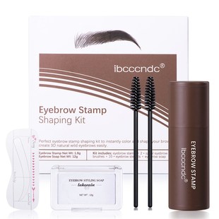 3 Colors Eyebrow Stamp Shaping Kit Makeup Waterproof Eyebrow