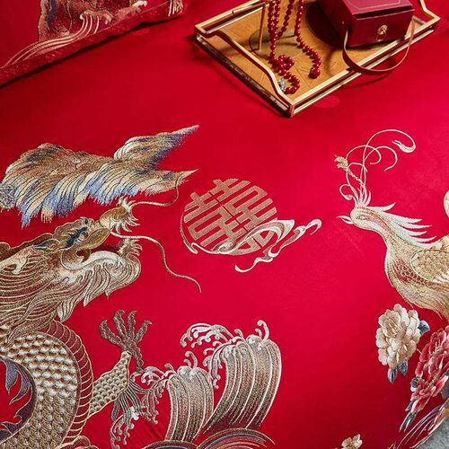High-end 160 long staple cotton jacquard wedding embroidery