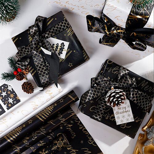 Christmas wrapping paper Gilded Gift wrap decoration43x300cm