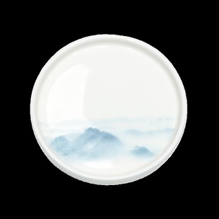 功夫茶具盖置杯垫托羊脂玉瓷国风茶杯垫茶道配件盖子架茶壶托杯碟