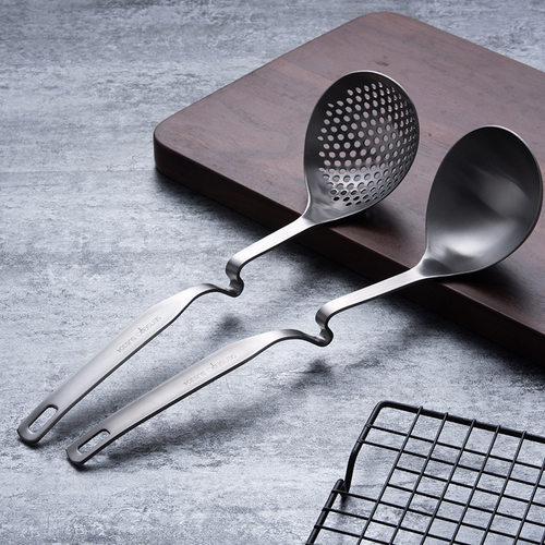 Long Handle soup Spoon Ladle Leaky Colander Strainer  汤勺