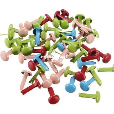 100PCS/SET Mini Metal Circular Split Pins Paper Fasteners DI