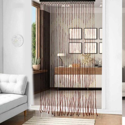 Handmade Fly Screen Wooden Bead Curtain 220x90cm 31 Lines Wo