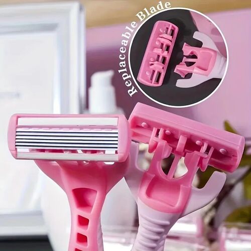 Womens 6-layer safety razor blade for facial/leg/armpit/bik