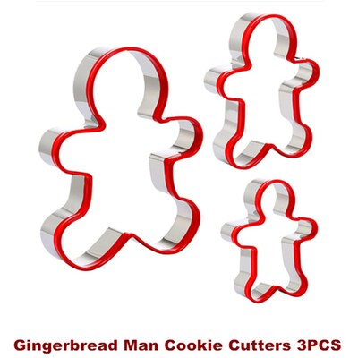 Gingerbread Man Christmas Tree Cookie Cutters Shape Moulds