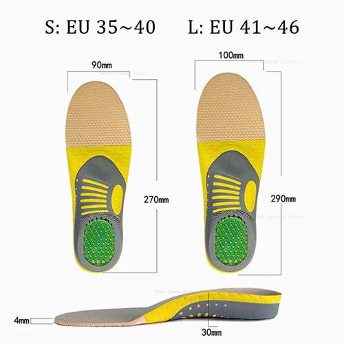 Orthopedic Insoles Gel Flat Foot Cushion Arch Support Pad Sh
