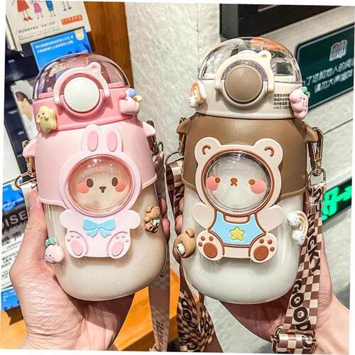 Cute Kids Water Bottle with Straw for Girls Various Modes of