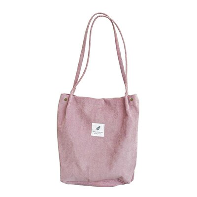 Women Corduroy Canvas Tote Handbag Female Cloth Shoulder Bag