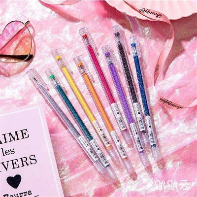 8 colors/box Highlighter Pen Set Glitter Color Changing