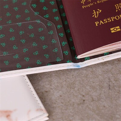 Marble Passport Cover for Men Women Travel Passport Case Rus