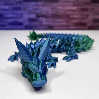 3D Printed Dragon Rotatable Articulated Dragon Crafts Statue