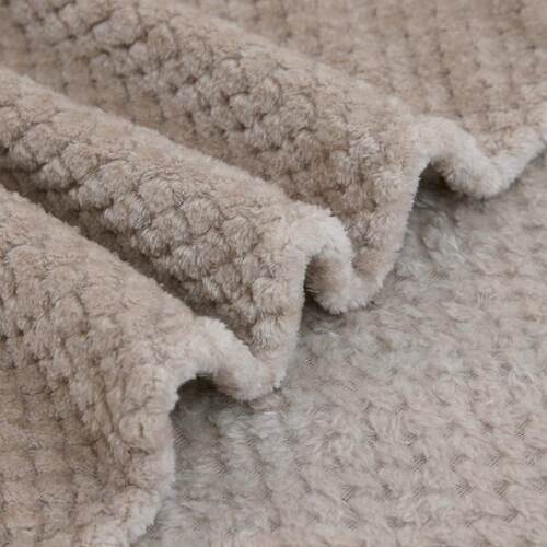Plaid Bed Blankets Warm Soft Coral Fleece Throw Blanket Sofa