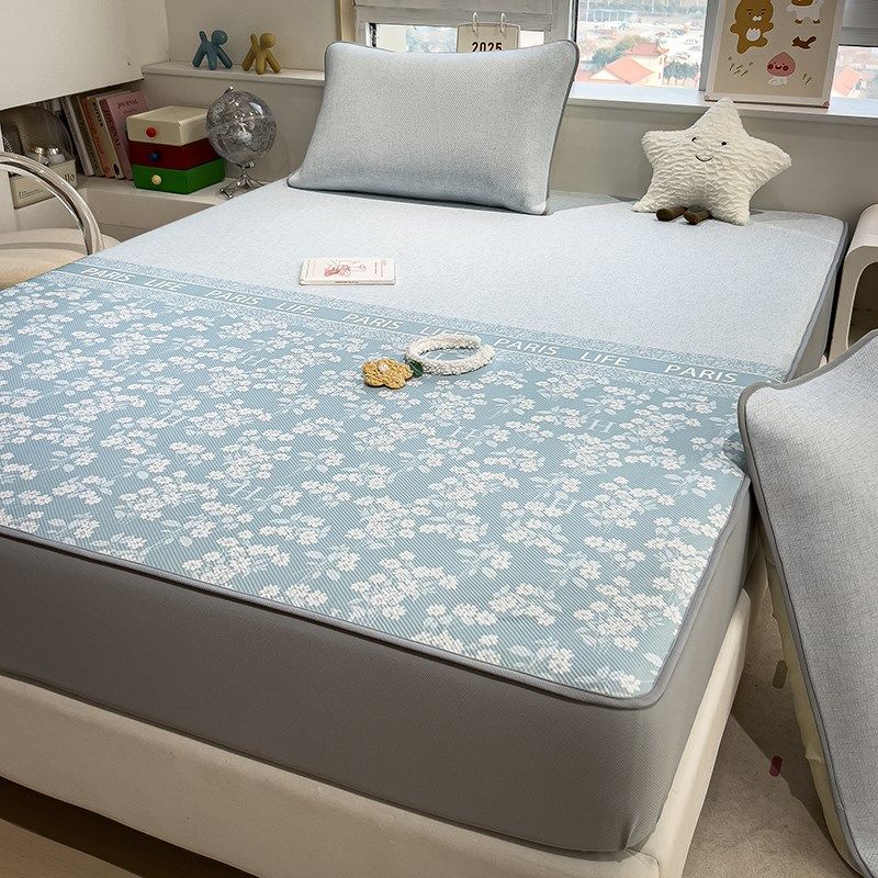 夏季提花冰丝凉席床笠款三件20新款可机洗空调席子类母婴级,床上用品,冰丝席,淘宝优惠券,粉丝福利购,淘宝优惠卷