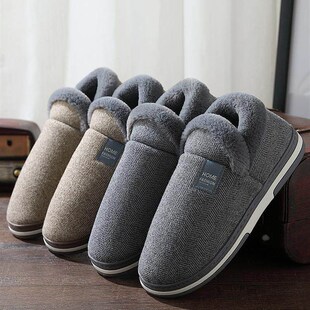 Bedroom Soft Warm Slippers For Women men winter Lady拖鞋