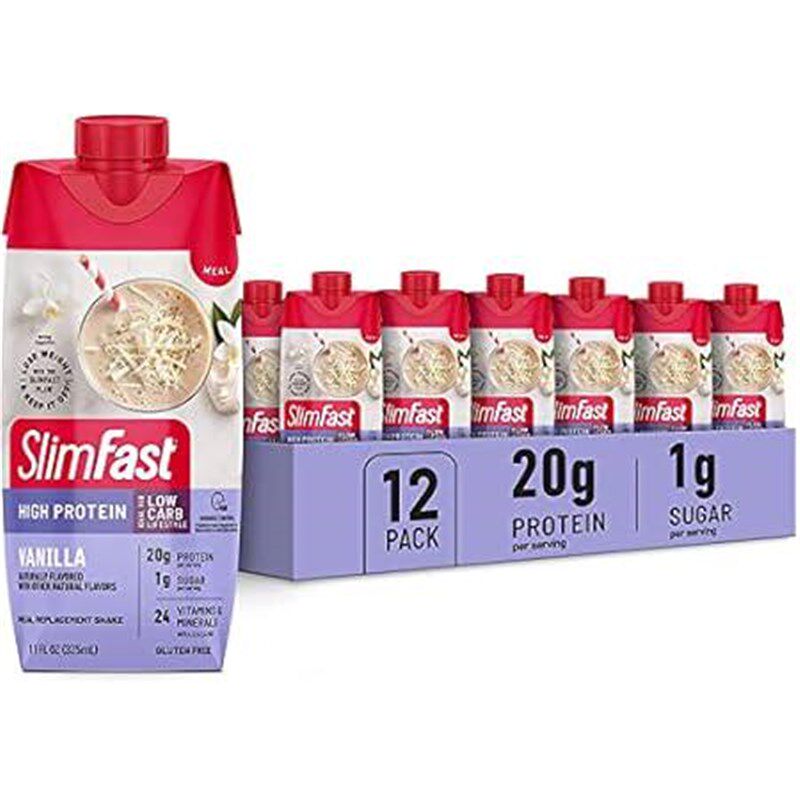 SlimFast Protein Shake, Vanilla- 20g Protein, Meal Replac
