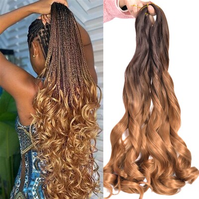 Synthetic Loose Wave Braiding Hair Extensions Body Wave Spir