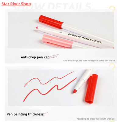 21/25 Color Permanent Acrylic Paint Marker Pens for Fabric C