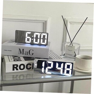 Smart LED Clock Bedside Digital Alarm Clocks Desktop Table E