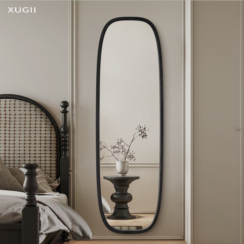 中古全身镜女生卧室实木边框落地镜家用试衣镜贴墙镜子挂墙穿衣镜,住宅家具,穿衣镜,淘宝优惠券,粉丝福利购,淘宝优惠卷