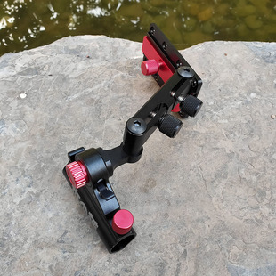 钓箱炮台架配件拐角支架专用左手右手万向旋转架座加厚大物通用架