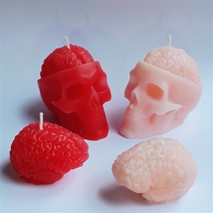 Scented candles Halloween candles Skull candles 骷髅大脑蜡烛