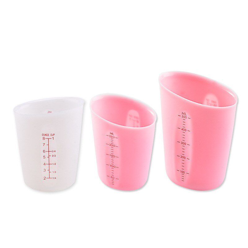 硅胶量杯500毫升,250毫升牛奶奶油烘焙工具量杯