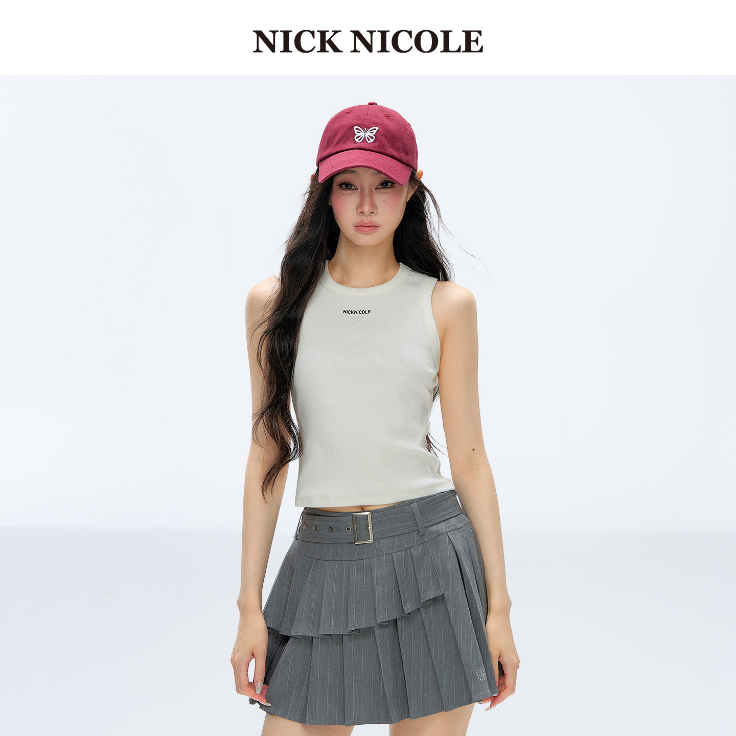 NICK&NICOLE小蝴蝶美背心吊带