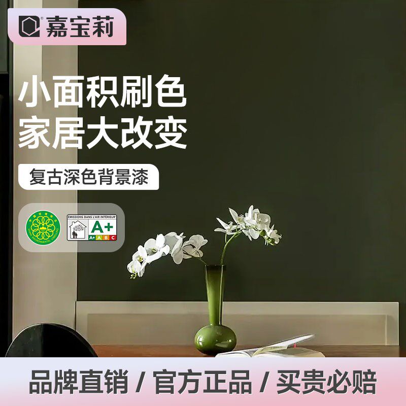 嘉宝莉客厅沙发电视背景墙面翻新漆乳胶漆室内墙家用改色自刷油漆