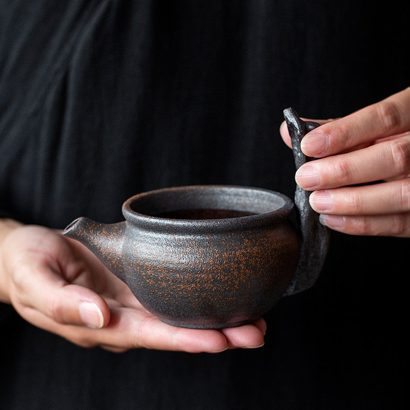 碌心 粗陶公道杯窑变岩苔烧复古家用分茶器功夫茶道茶海分杯品茗