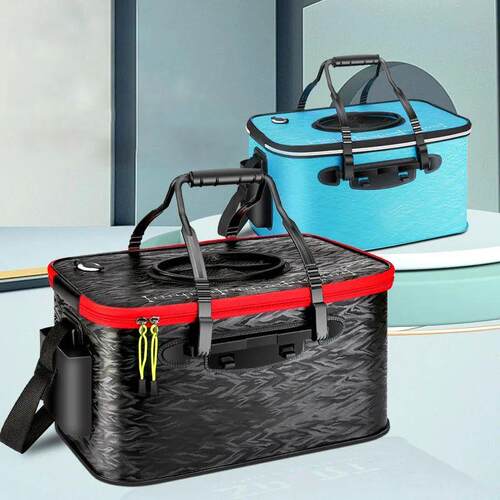Fishing Tools Foldable Live Fish Bucket EVA Sealing Waterpro