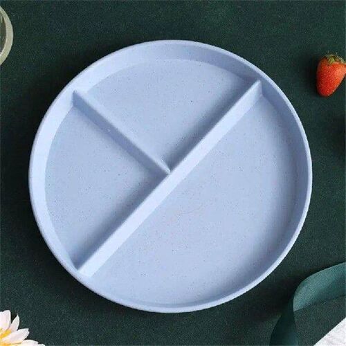 Food Dish Round Square Home Kitchen Reusable Dinner Plate