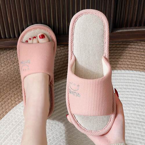 men women slippers indoor home shoes 室内木地板棉麻布居家鞋