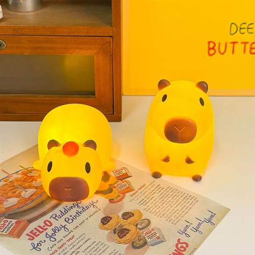 Hot Cute Mini Capybara Night Light Kapibala Cartoon Vinyl An