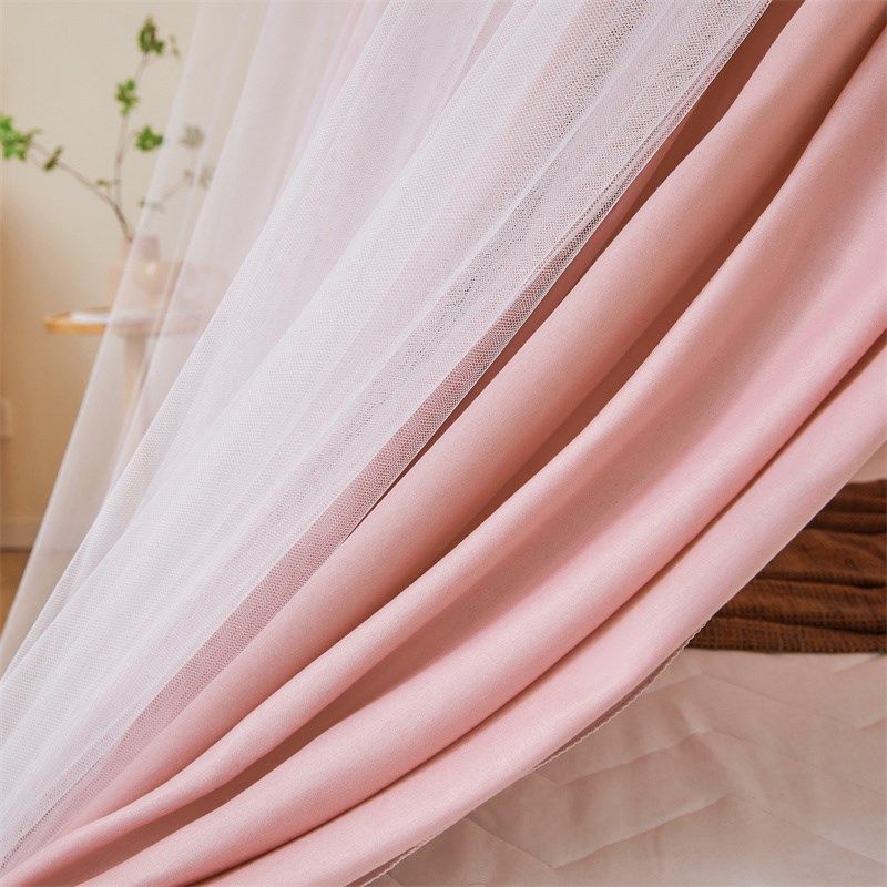 儿童蚊帐遮光防尘圆顶层免安装一体式幔纱家用卧室公主风床幔帘,床上用品,蚊帐,淘宝优惠券,粉丝福利购,淘宝优惠卷