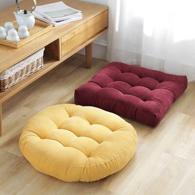 Cotton linen cushion dining chair cushion tatami floor mat