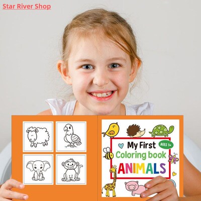 Toddler Doodle Coloring Book 30 Hand Drawn Doodles Easy Colo