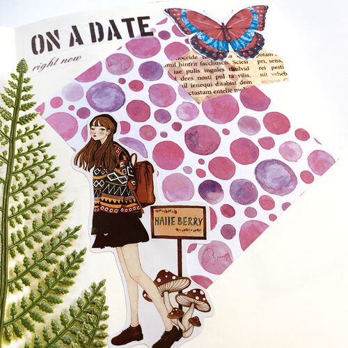 Creative kawaii self-made love girl stickers beautiful stick