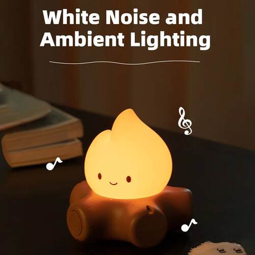 Campfire Night Lights With White Noise Creative Room