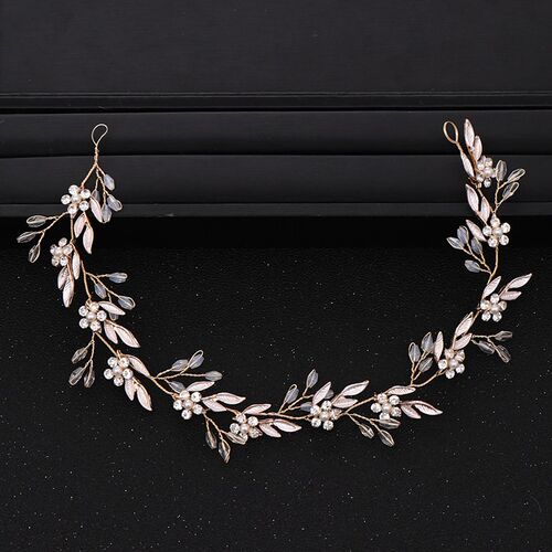 Handmade Crystal Flower Headband Tiaras Hairband For Women B