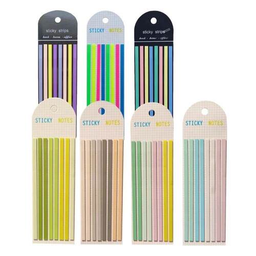 P82F Strips-Memo Note Tab Translucent Sticky Notes Long Page